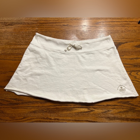 Vintage American Eagle Outfitters Cream 100 Percent Cotton Mini Skirt Y2K - Picture 1 of 7
